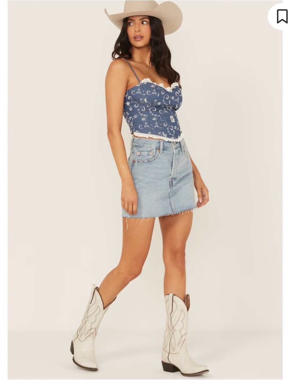 Levi’s Icon Skirt Raw Hem Denim Mini Skirt 31 Large